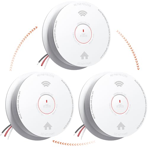 Jemay Hardwired Smoke & CO Detector Combo 3-Pack