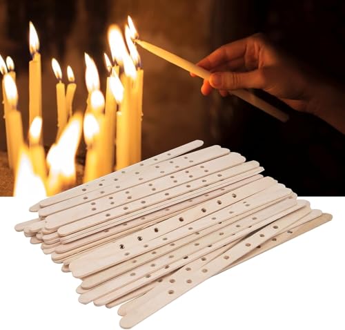 50 Soportes de Mechas de Madera para Velas miniatura 3