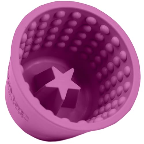 LICKIMAT Yoggie Pot – Distraction, Fun and Enrichment. Long Lasting Rubber Licking Treat Dispenser for All Dog Sizes and Slow Feeder for Small Dogs. The Newest LickiMat