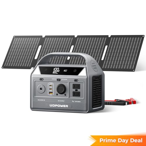 UDPOWER C400 Solar Generator Kit | 400W Portable Power Station + 40W Foldable Solar Panel | 256Wh LiFePO4 Battery, 800W Surge| for Camping, RV, Emergency Backup | UL2743 Certified - Image 2