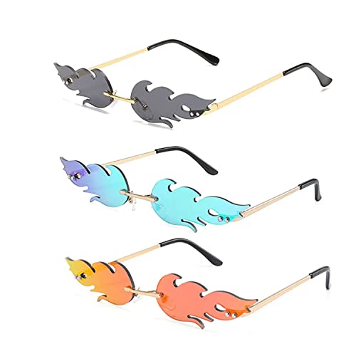 3 Pezzi Occhiali da Fuoco, Occhiali Senza Cornice