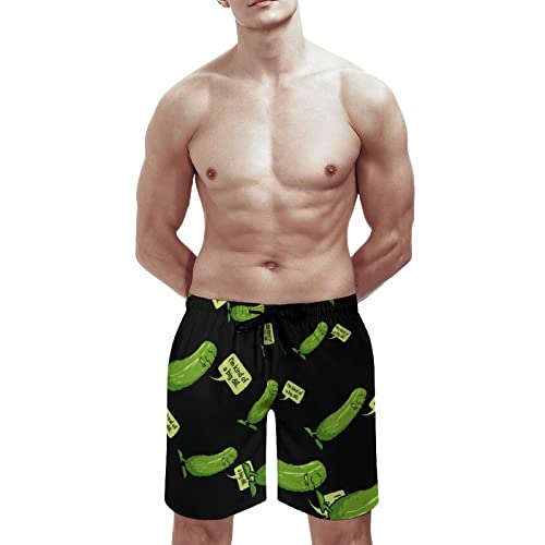 Big Dill Pickle Men's Beach Shorts Quick Dry Swim Shorts Casual Swim Trunks Sports Shorts with Pocket2
