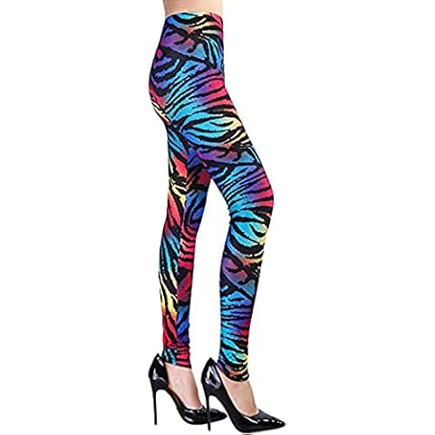 Smile Fish 80s Printed Leggings Soft Stretchy Tights Leggings for Women(0017,5#,Plus) Cover