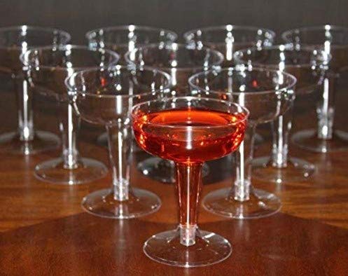 Clear Lake Polar Ice Disposable Plastic Champagne Glasses, 4 Ounce, Box of 200