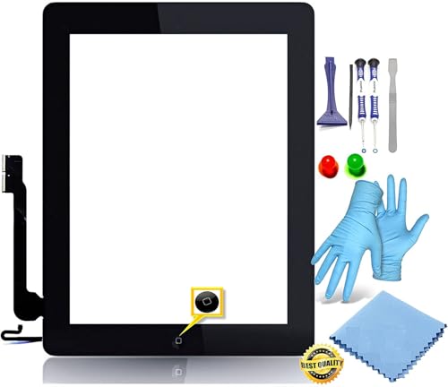 Écran tactile iPad 4 vitre de remplacement noire kit outils nappe bouton home Best