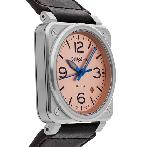 Bell & Ross BR-03 Automatic Pink Dial Watch BR03A-GB-ST/SCA (Pre-Owned), brown3
