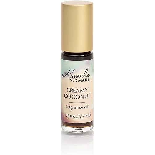 Kuumba Made Creamy Coconut Fragrance Oil Roll-On 0.13 fl oz (3.7ml) | Rollerball Perfume | Alcohol Free