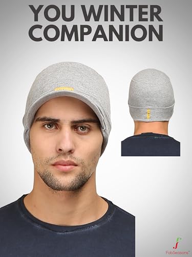FabSeasons Cotton Skull Cap (Grey)