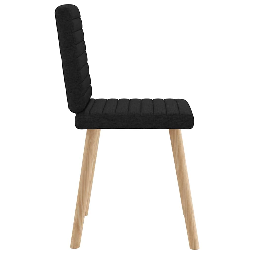 Sillas de comedor 6 unidades de tela negra acolchada con asiento y respaldo de espuma, estructura de metal estable, comodidad ergonómica para cocina, salón, comedor, oficina, sala de espera