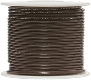 24 AWG Gauge Stranded Hook Up Wire, 25 ft Length, Brown, 0.0201