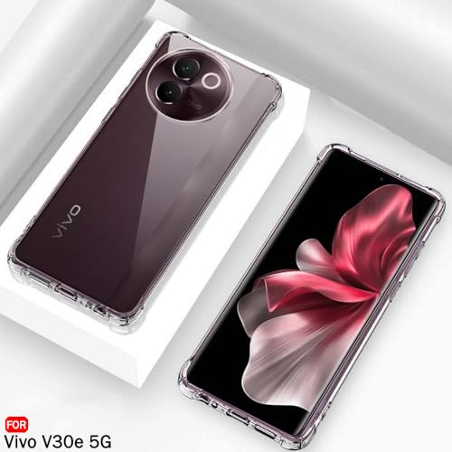 Image of TheGiftKart Crystal Clear Back Cover Case for Vivo V30e 5G | Shockproof Soft TPU Case | Cushioned Edges for Ultimate Protection Back Cover Case for Vivo V30e 5G (TPU, Transparent)