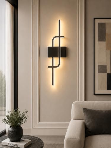 Image of FILLISKA Led Wall Highlighter Light, 3-in-1 Colour Changing, Luxurious Wall Decor (18 Watt Black Art-W303)