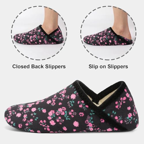 Image of Fires Womens Mens Slippers with Rubber Sole Soft-Lightweight House Slipper Socks Around House Shoes Non Slip Indoor /Outdoor