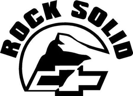 Chevrolet Rock Solid Decal (Chevy), Decal Sticker Vinyl Car Home Truck Window Laptop