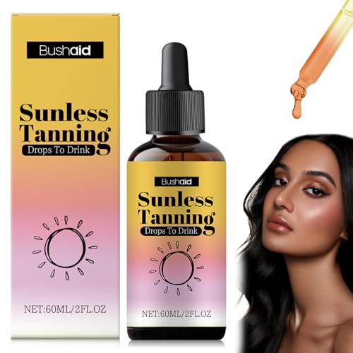 Sonnenloser Bräunungstropfen, Selbstbräuner Tropfen, Selbstbräuner Tropfen für Gesicht und Körper, zur Natürlichen Steigerung des Melanins, Bräunungstropfen fördert Pigmentierung der Haut