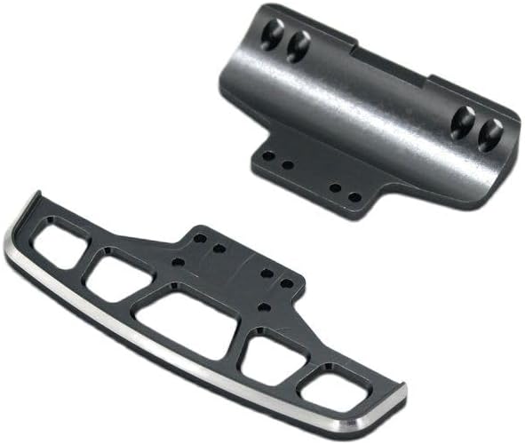 for Wltoys 284131 K989 RC RC car 1/28 Mosquito car Metal Upgrade Accessories Front and Rear Bumpers(Light Grey)