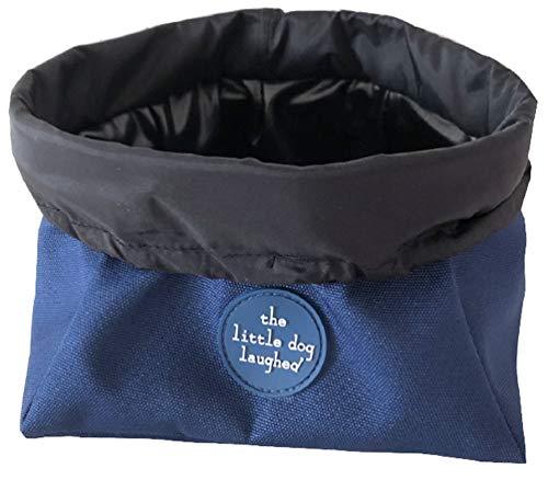 Little Dog Laughed Pet Travel Bowl - Blue