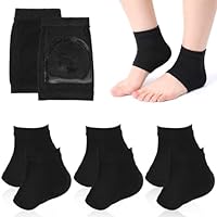 XLIUAX 4 Paar Fersenschutz Silikon, feuchtigkeitsspendende Fersensocken Atmungsaktive Weiche Silikonsocken Socken trockene harte rissige Haut wiederverwendbar SPA-Fußschutz