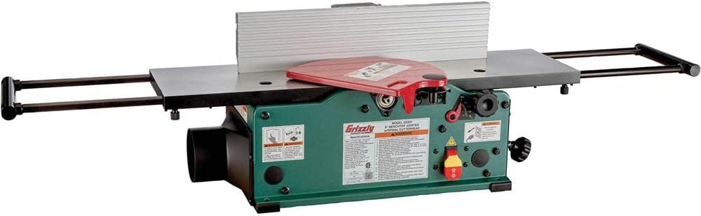 Grizzly Industrial G0947-8" Benchtop Jointer with Spiral-Type Cutterhead