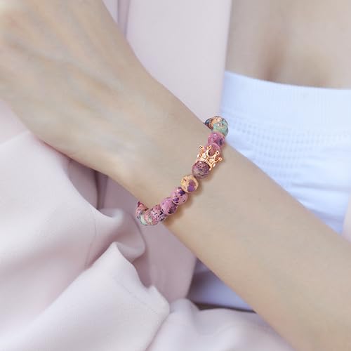 JoycuFF Woman Birthday Gifts Idea Friendship Gifts For Women Best Friends Besties Aunt Female Mom Daughter Granddaughter Gf Anniversary Christmas Graduation Healing Stone Crown Gifts For Her2