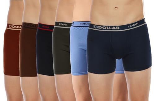Image of Dollar Lehar Mens Combed Cotton Trunk - Actual Colour May Vary