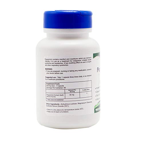 Healthvit Peppermint 30mg Healthy Stomach 60 Capsules