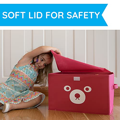 Katabird Toy Storage Chest Box For Kids And Babies – Collapsible Organizer Bin For Boys & Girls With Flip Lid – Gift Baskets For Small Toys, Stuffed Animal - Toy Boxes To Keep Playroom & Nursery Happy #TOP2