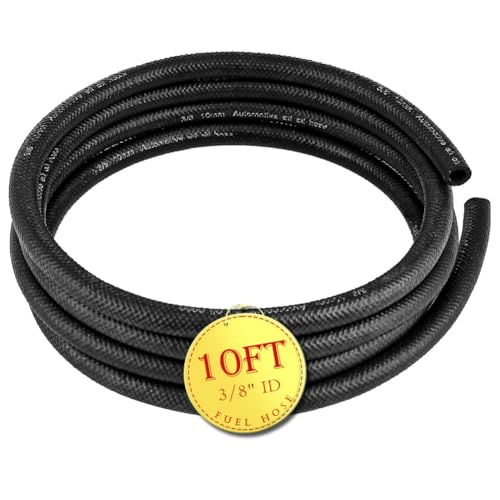Image of Fuel Line Hose 3 /8 Inch ID (10mm) 10FT NBR Neoprene Rubber Push Lock Hose High Pressure 300PSI For Automotive Fuel Systems Engines