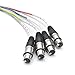 Seismic Audio - 4 Channel XLR Snake Cable - 10 Feet Long - Pro Audio Snake for Live Live, Recording, Studios, and Gigs - Patch, Amp, Mixer, Audio Interface 10'