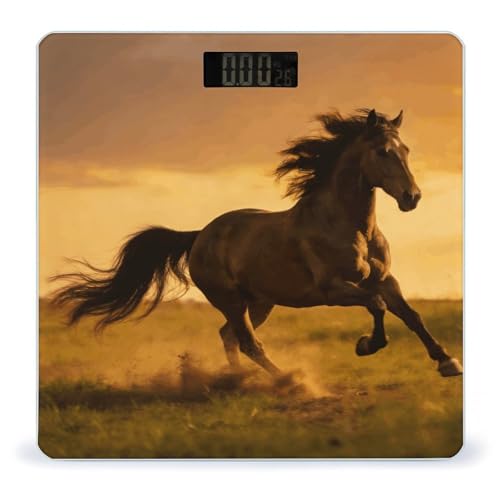 Báscula digital de baño con pantalla LED clara y vidrio templado