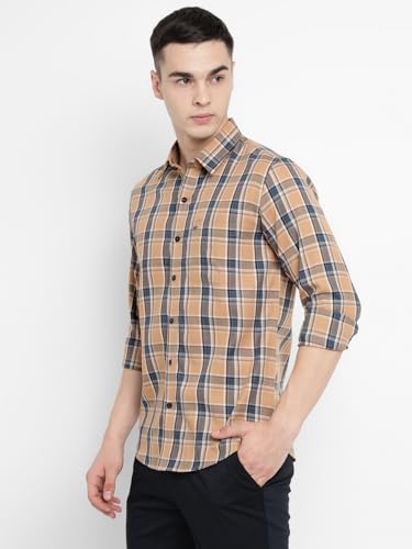 Image of Allen Cooper Checks Shirts for Men - 100% Cotton Comfort Fit Casual and Formal Shirt - Breathable, Soft, Classic Style (Multiple Colors)