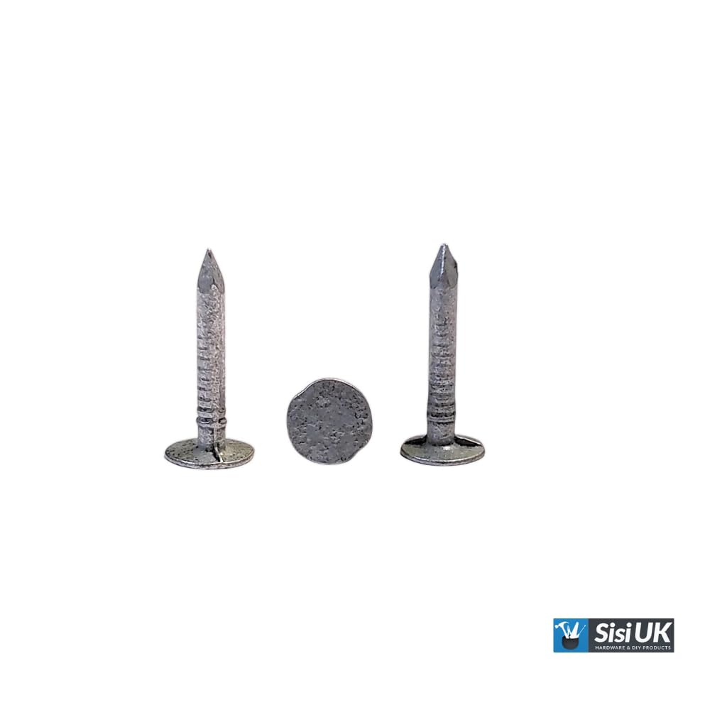 20mm Galvanised Clout Fasteners for Roofing Felt & Shed Roof, Wide Head Steel DIY Woodwork 100g Pack - Image 3