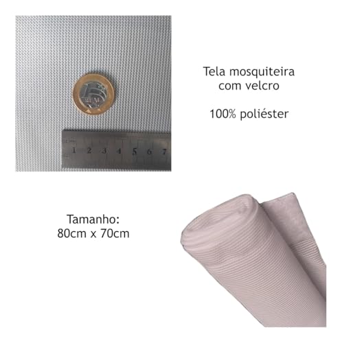Tela Mosquiteiro Poliester Aderente 80x70cm
