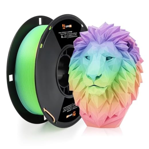 LOVOON Rainbow Gradient 3D Printing PLA Filament 1.75mm Color Shift by Length Multicolor Changing Filament Matte Blue/Green/Pink/Purple/Orange, Fit Most 3D Printer&Pen,1KG(2.2lbs)/Spool