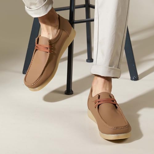 Men's Loafers Retro Casual Formal Shoes Classic Lace Up Walking Shoes Comfortable Business Office Shoes Breathable Casual Driving Shoes Large Size Leather Shoes4