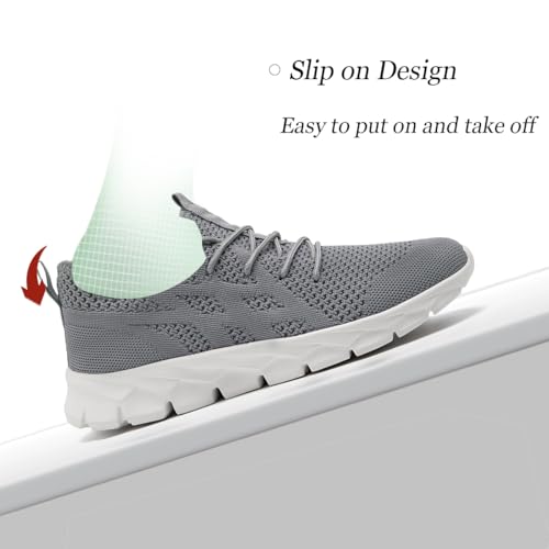 Image of DLWKIPV Mens Running Shoes Sneakers Non Slip Slip On Tennis Lightweight Athletic Cushioned Comfort for Walking Gym Fitness & Daily Training Leisure Sports