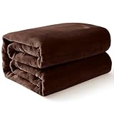 AIFY 毛布 ダブル ブランケット 夏用 冷房対策 マイクロファイバー もうふ フランネル オールシーズン 軽い 大判 おしゃれ 薄手 軽量 掛け毛布 四季適用 北欧 洗える 180×200cm ブラウン