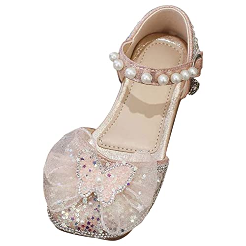 Girls Dress Shoes Cute Bow Mary Jane Shoes Ballerina With Satin Ankle Tie For Wedding Birthday Party Girls Summer Shoes