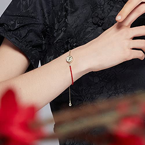 Chaîne à breloques anti-allergie bracelet corde rouge robuste