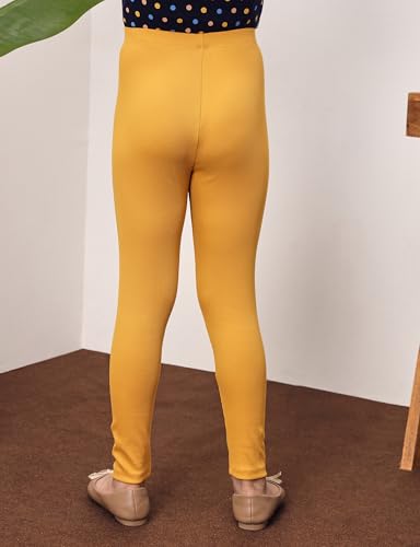 Image of Amazon Brand - Symbol Girl's Cotton Ribbed Stretchable Leggings | Ankle Length | Aged 2-14 Years