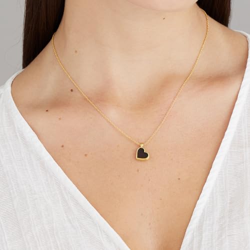 Wood Heart Necklace Gold - 5th Wedding Anniversary Jewelry - Wooden Jewellery for Wife, Partner, Girlfriend - Traditional 5 Yr for Her3