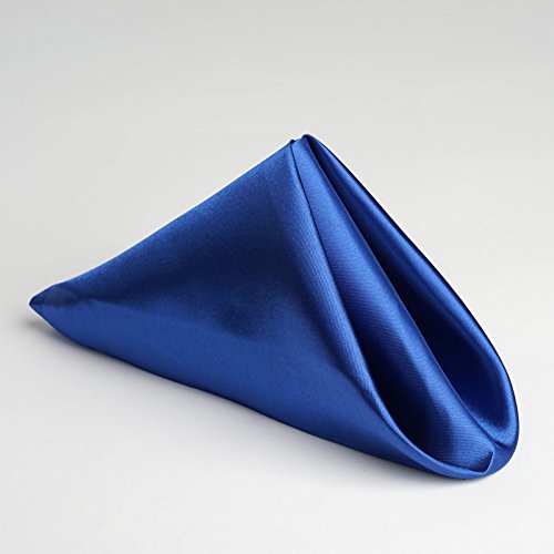 20 servilletas de tela cuadradas de satén azul real 20 pulg miniatura 2