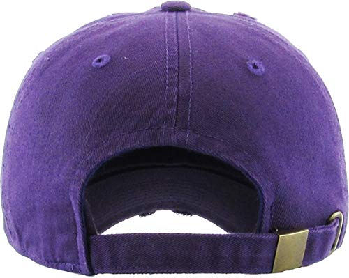 Image of KBETHOS Vintage Washed Distressed Cotton Dad Hat Baseball Cap Adjustable Polo Trucker Unisex Style Headwear Adjustable