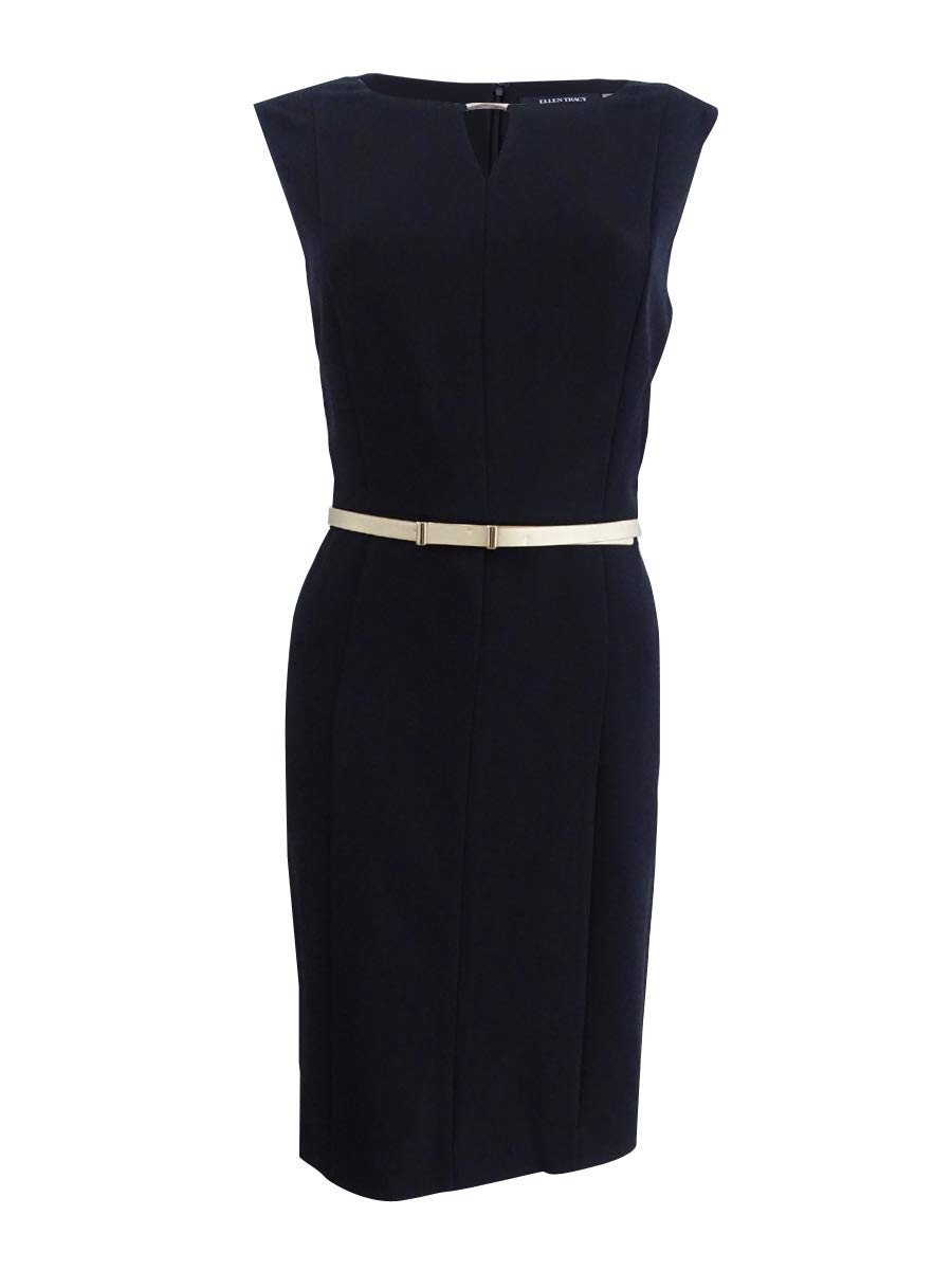 Ellen Tracy Women's Petite Belted Sheath Dress