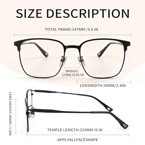 Image of SooGree Blue Light Blocking Glasses Men Women Anti Blu-Ray Clear Gaming Glasses Half Frame UV 400 Anti Eyestrain Computer