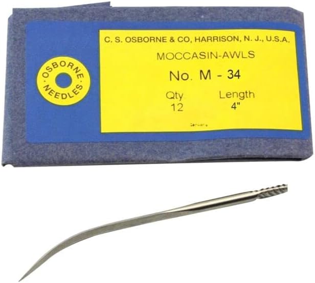 BAIJAC Replacemelt for C.S. Osborne Pack of 12 Moccasin Awl #M34 (4" Long) Upholstery Tools