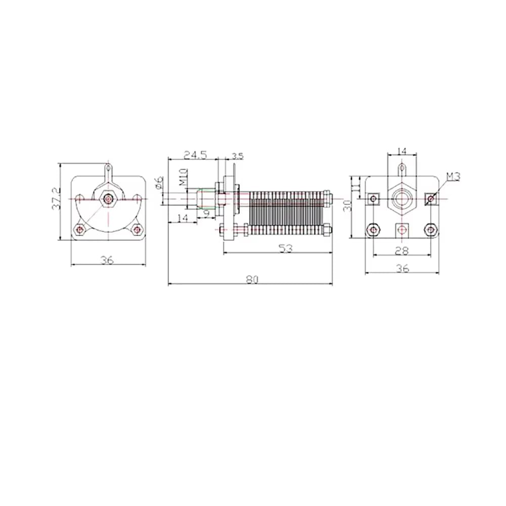 Toplionace Condensador Variable de Aire de 270pF CW1-F-270