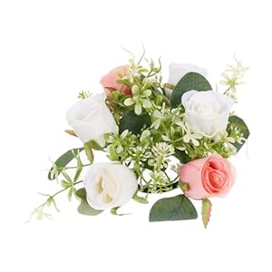 Mikikit Rosenkerzenkranz Kerzenring für Hochzeit Tischdeko