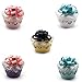 KPOSIYA Cupcake Wrappers 100 Pack Cupcake Wraps in 5 Colors Filigree Artistic Bake Cake Paper Cup Little Vine Laser Cut Liner Baking Cups Holder for Wedding Party Birthday Decoration (Style 2)