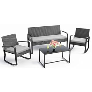 Ahomly 4 Piece Outdoor Patio Furnit...